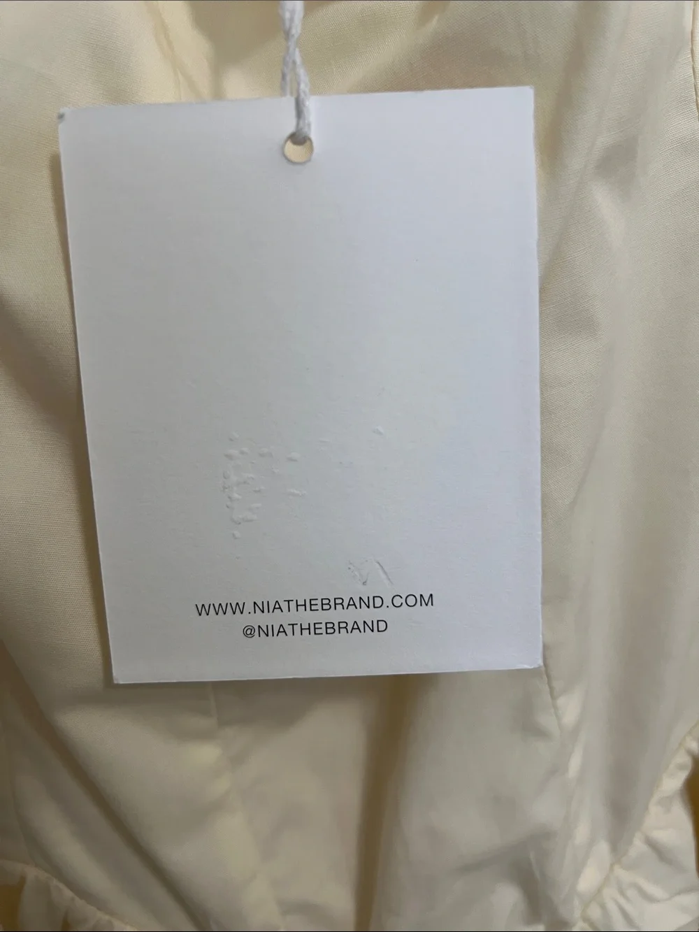 NIA Cream Cotton Cocktail dress with Scoop Neck - Picture 4 of 5